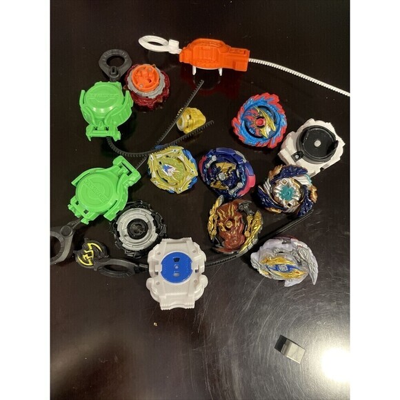 Takara Tomy Other - Lot Beyblade Bay Blades Launchers-Parts Mix Metal & Plastic Bayblade Beyblades